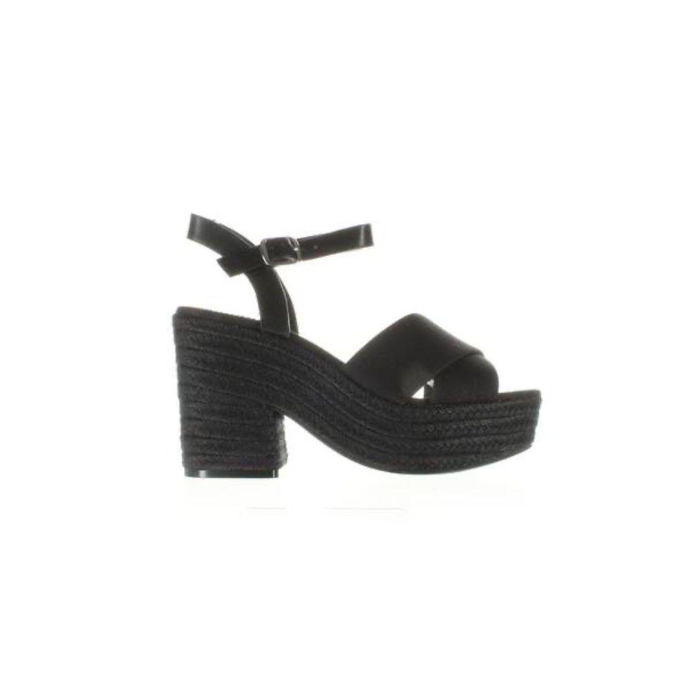 J. Crew Black Platform Espadrille Sandals